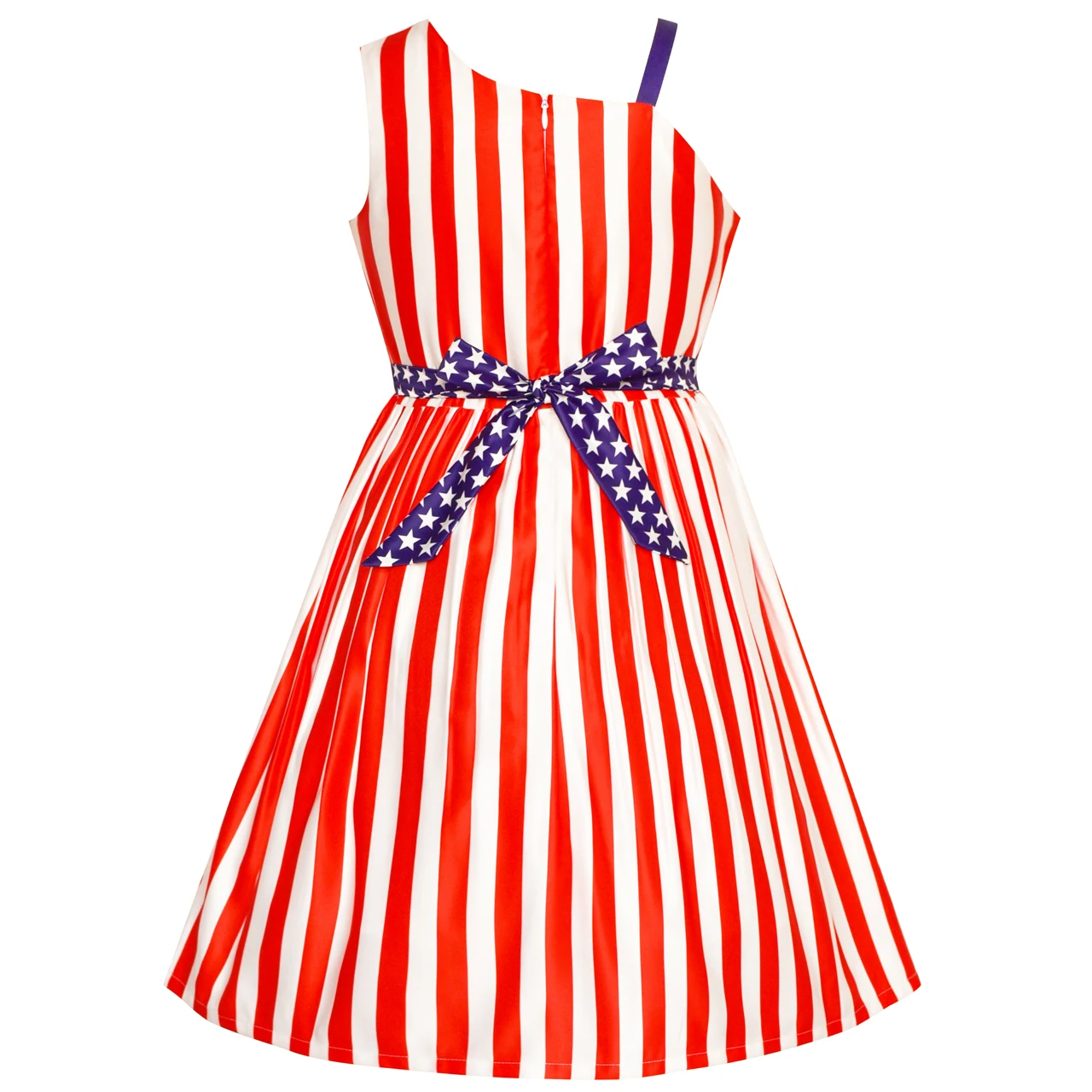 Sunny Fashion платья для девочек новогодние костюмы Американский флаг Национальный