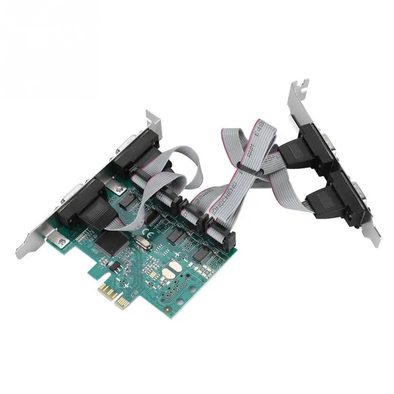 PCI E к RS232 4 портовый последовательный порт конвертер Экспресс контроллер адаптер