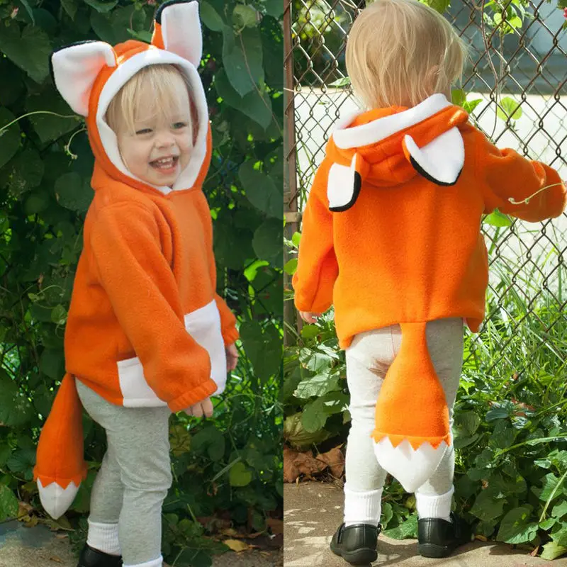 2018 Winter Fancy Newborn Toddler Kid Baby Boys Girl clothes cotton Fox Cute Ears Outerwear Hooded Coats Jacket new 0-4Y | Детская