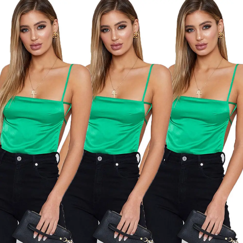 Женский топ без рукавов с открытой спинкой на лето 2019|Топы| |