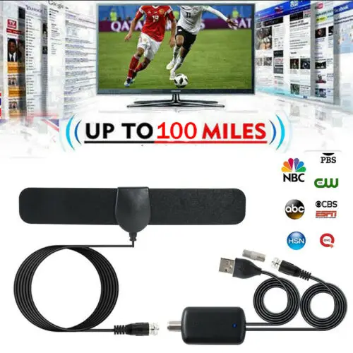 100 миль диапазон антенны ТВ цифровой HD Skylink 4K Крытый HDTV 1080P антенна + усилитель