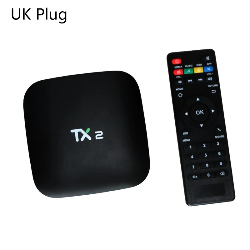 2018 TX2 2 ГБ + 16 Гб Rockchip RK3229 Android 6 0 TV BOX WiFi медиаплеер UK Plug | Электроника