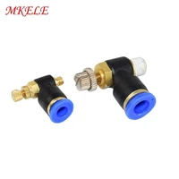 sl series4 6 8 10 12mm fast connection air tube fittings valve throttle valve m5 18 14 38 bsp air speed regulating