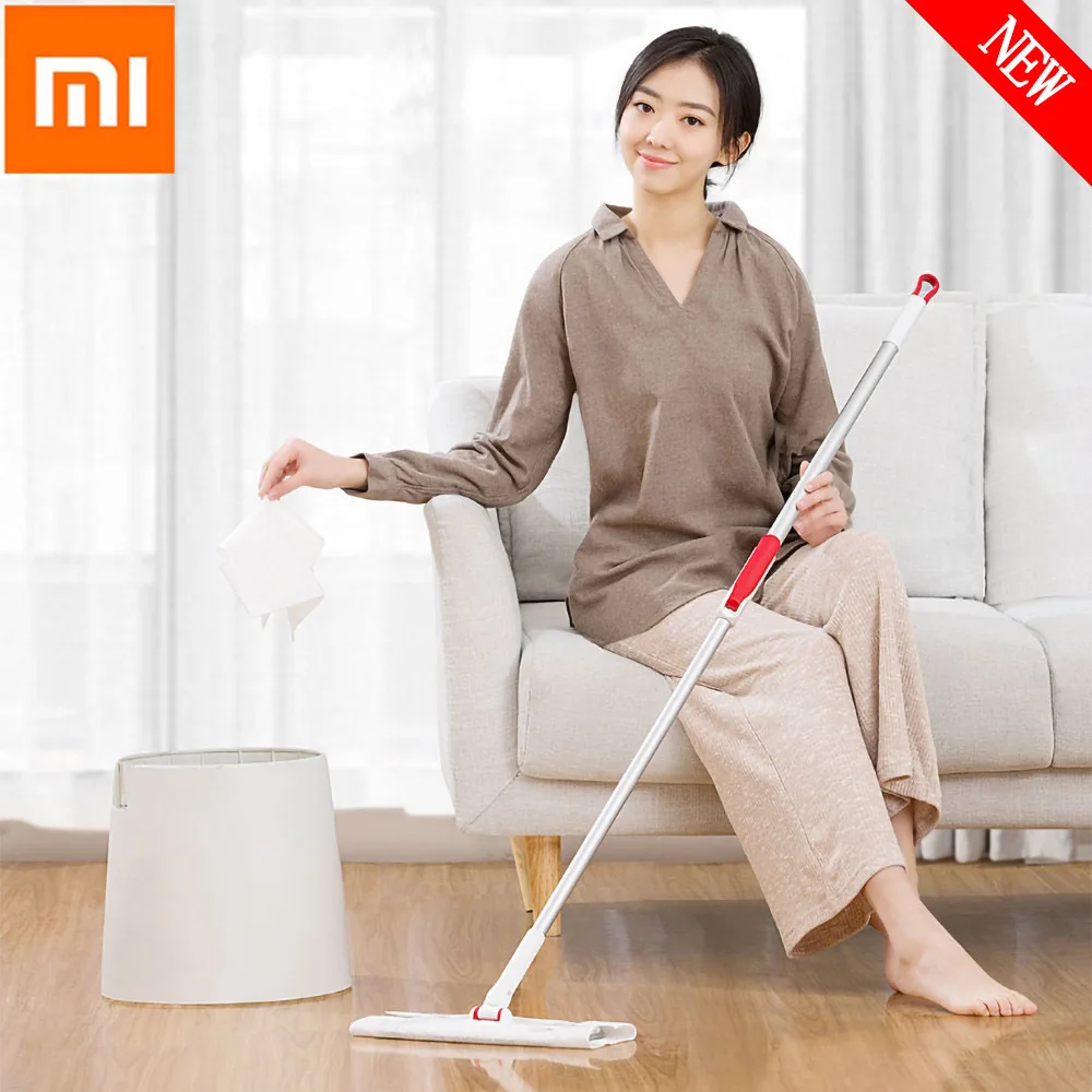 Xiaomi одноразовая для швабры 360 Вращающаяся Выдвижная чистая Швабра Нетканая ткань