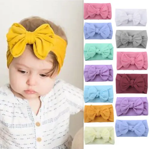 Lovely Newborn Baby Toddler Girl Kid Bow Rabbit Flower Hair Band Turban Headband | Детская одежда и обувь