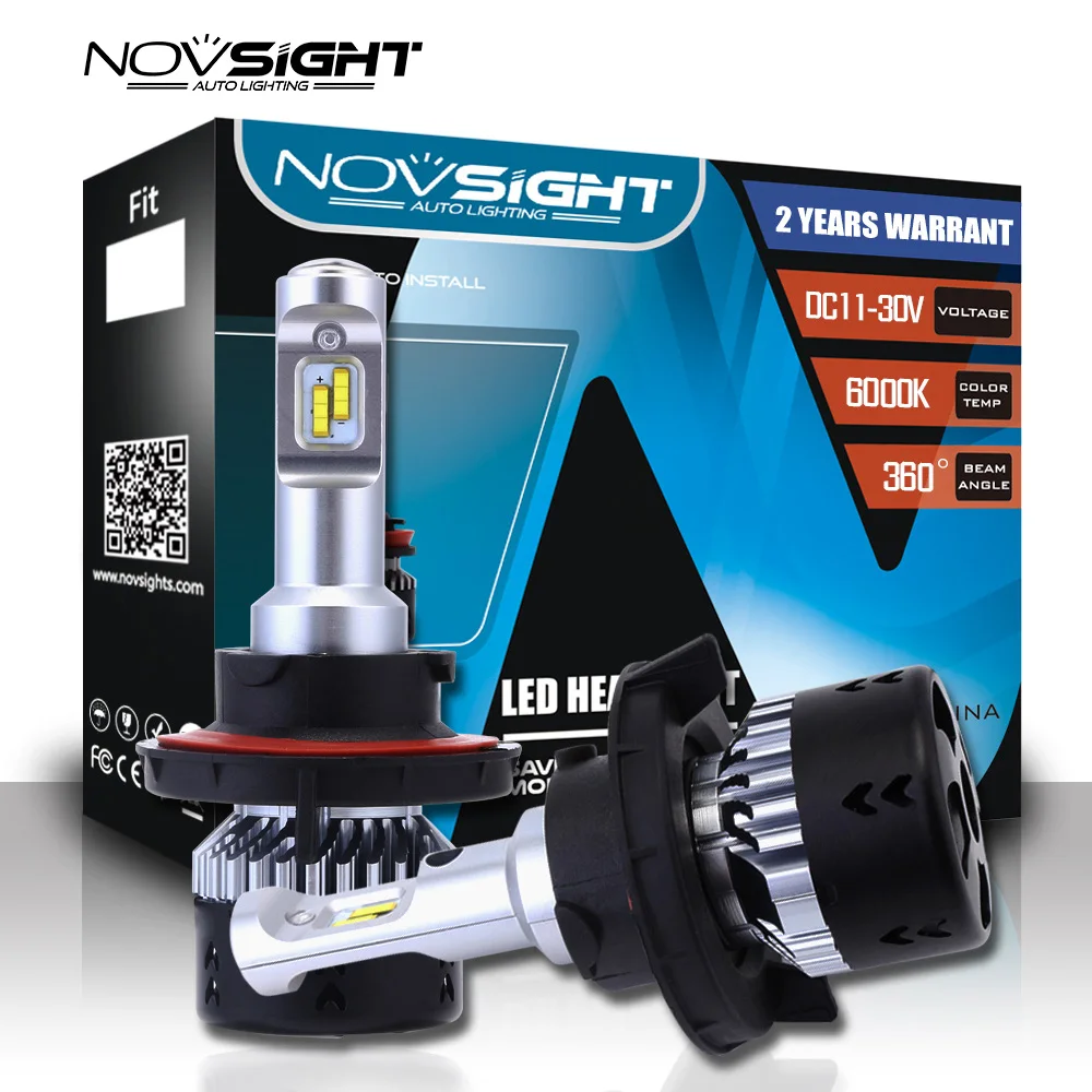 NOVSIGHT 2 шт. без ошибок светодиодная Автомобильная фара 12 В 24 h7 лампа для стайлинга