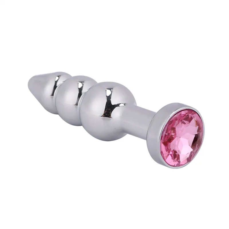 Sex Toys Metal Anal Beads Plug Crystal Jewelry Butt Stimulation Prostate Massager Adult Product Toy For Woman Man |