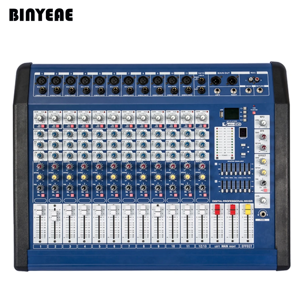 Мощный аудио DJ микшер 13 канальная микшерная консоль 700 Вт MPQ1300|dj mixer|dj mixdj audio mixer |