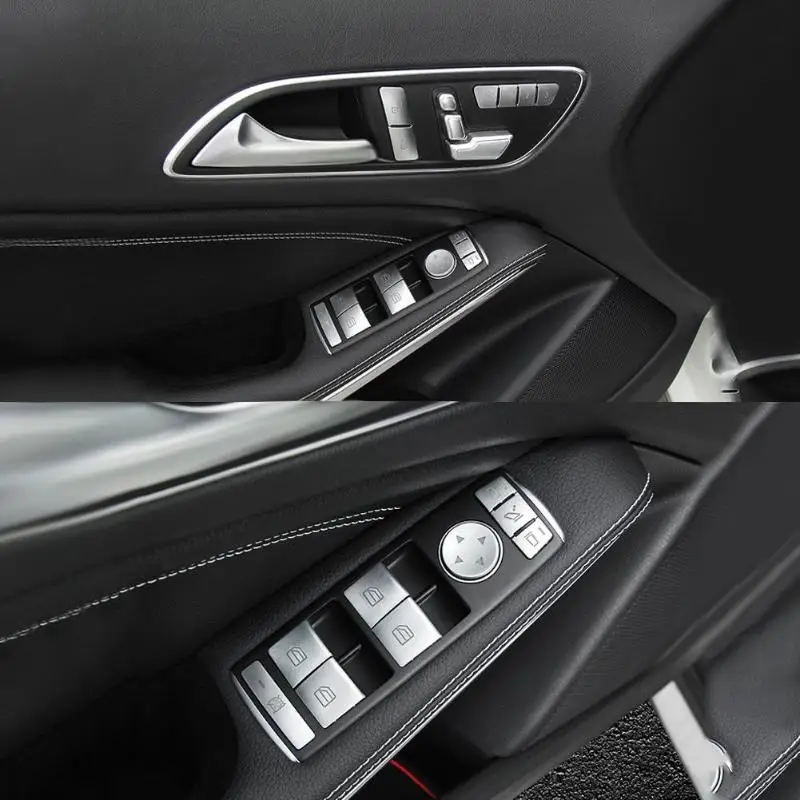 14 шт./компл. Автомобильный интерьер хром стекло переключатель кнопка крышка