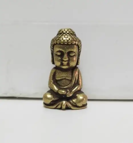 Китайская ручная резная буддистская латунная подвеска Будды с большой головой