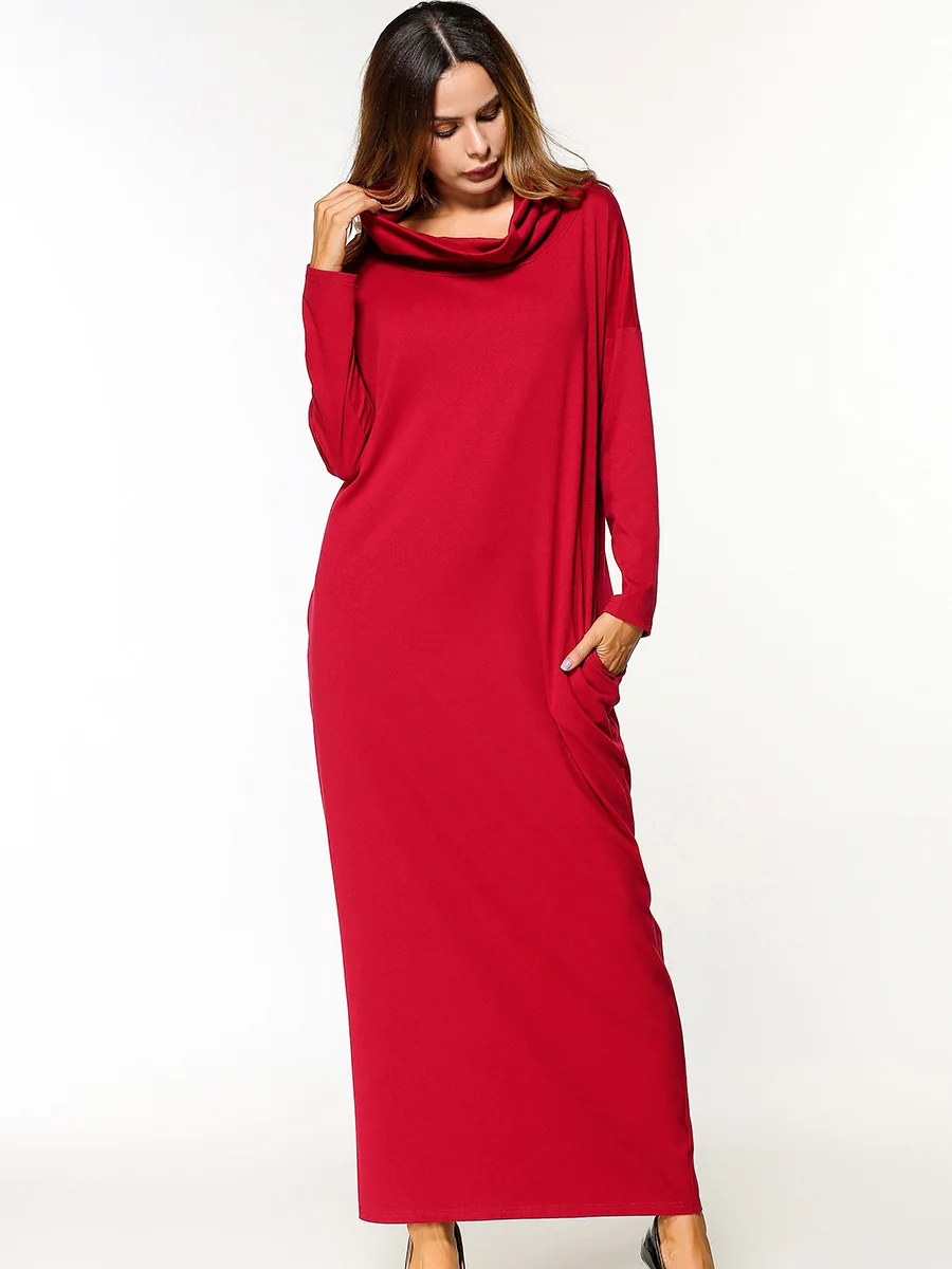 Повседневное мусульманское длинное платье для девочки abaya длинные халаты рукав