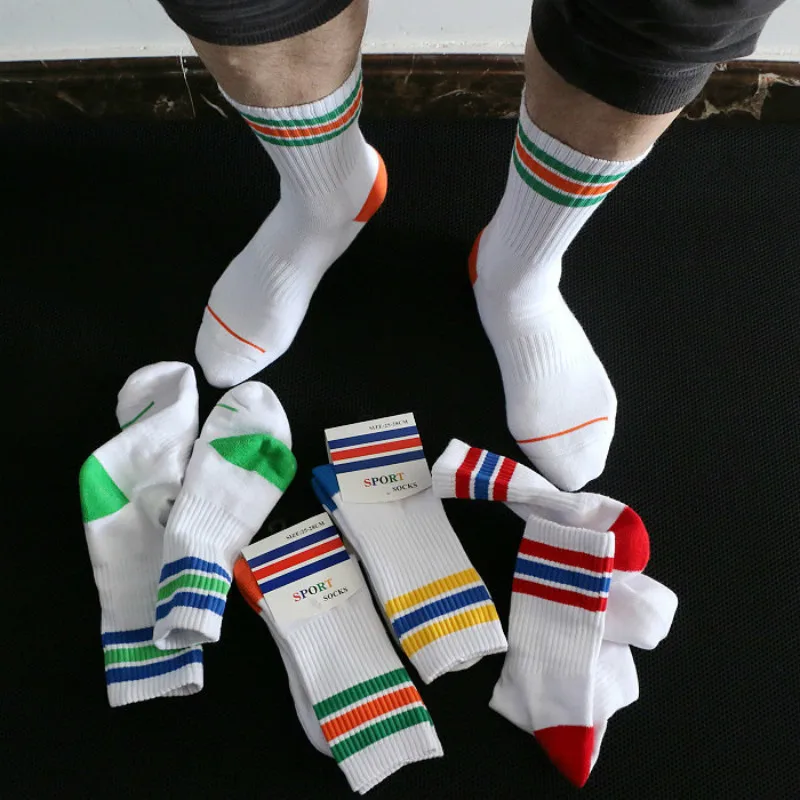 Skarpetki Meskie Носки белые Harajuku Sokken мужские хлопок Высокое качество Толстые Calcetines Hombre
