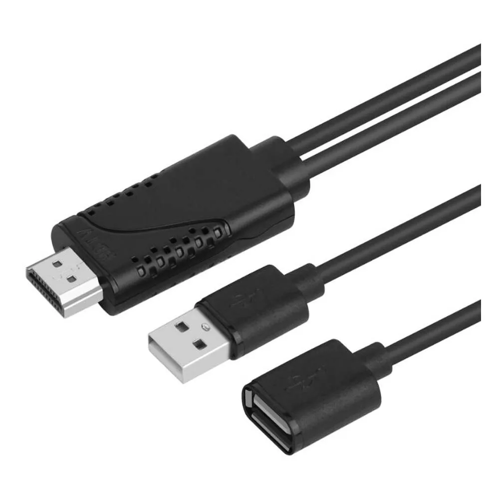 1080P HDMI цифровой AV ТВ Кабель HDMI к USB Женский/мужской адаптер охлаждающее отверстие для HD tv подключение зеркального литья к iOS Android телефон
