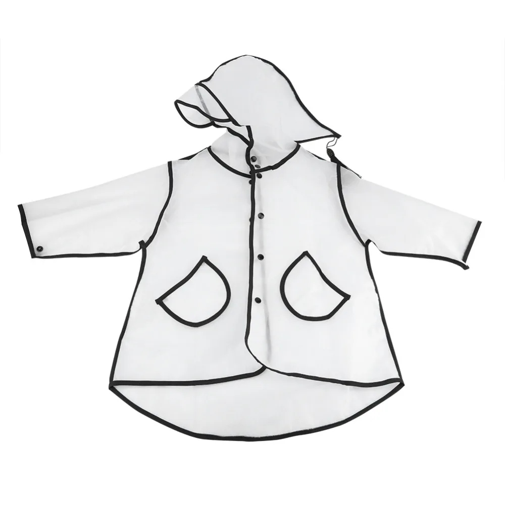 Новый Детский милый плащ для девочек и мальчиков Модные прозрачные