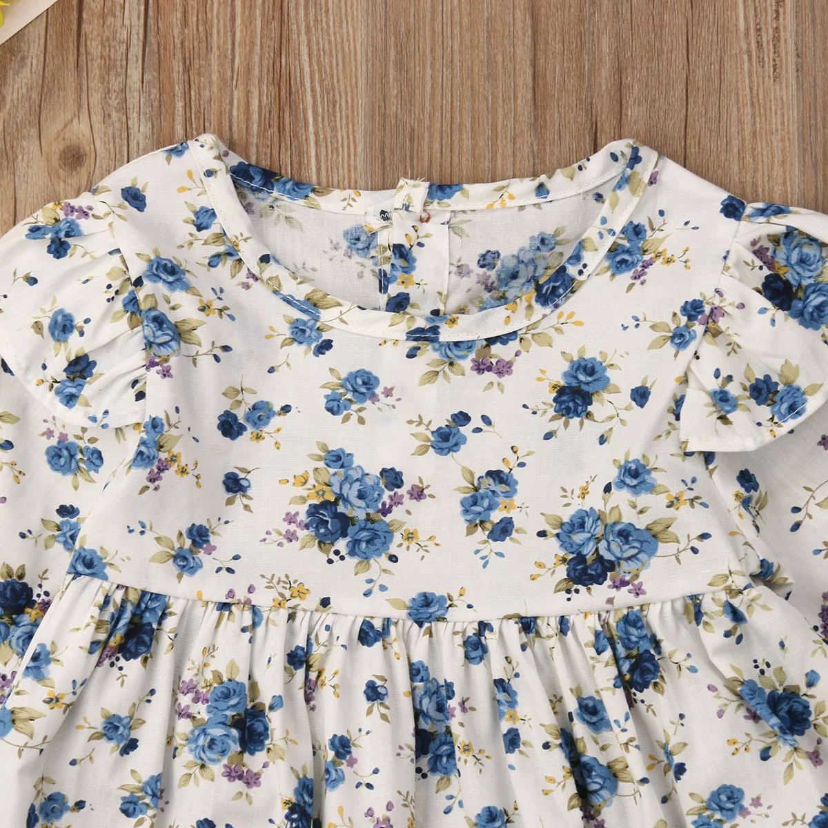 2019 Brand New 0-3Y Newborn Infant Kids Baby Girls Boho Dress Ruffles Long Sleeve Floral Knee-Length A-Line Spring Autumn | Детская