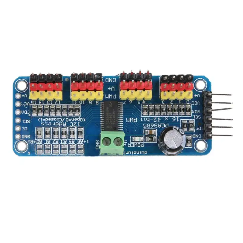 PWM/Servo/Drive Plate 16 Channel PWM Controller IIC Port for Arduino Robot | Электроника