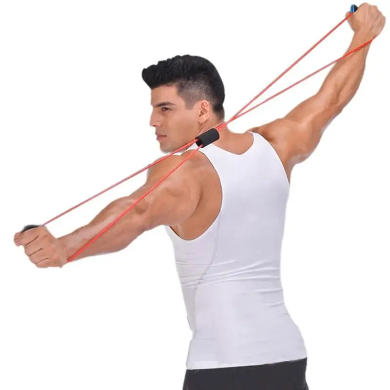 Тренировка с сопротивлением мышцы эластичная лента трубка контроль веса фитнес