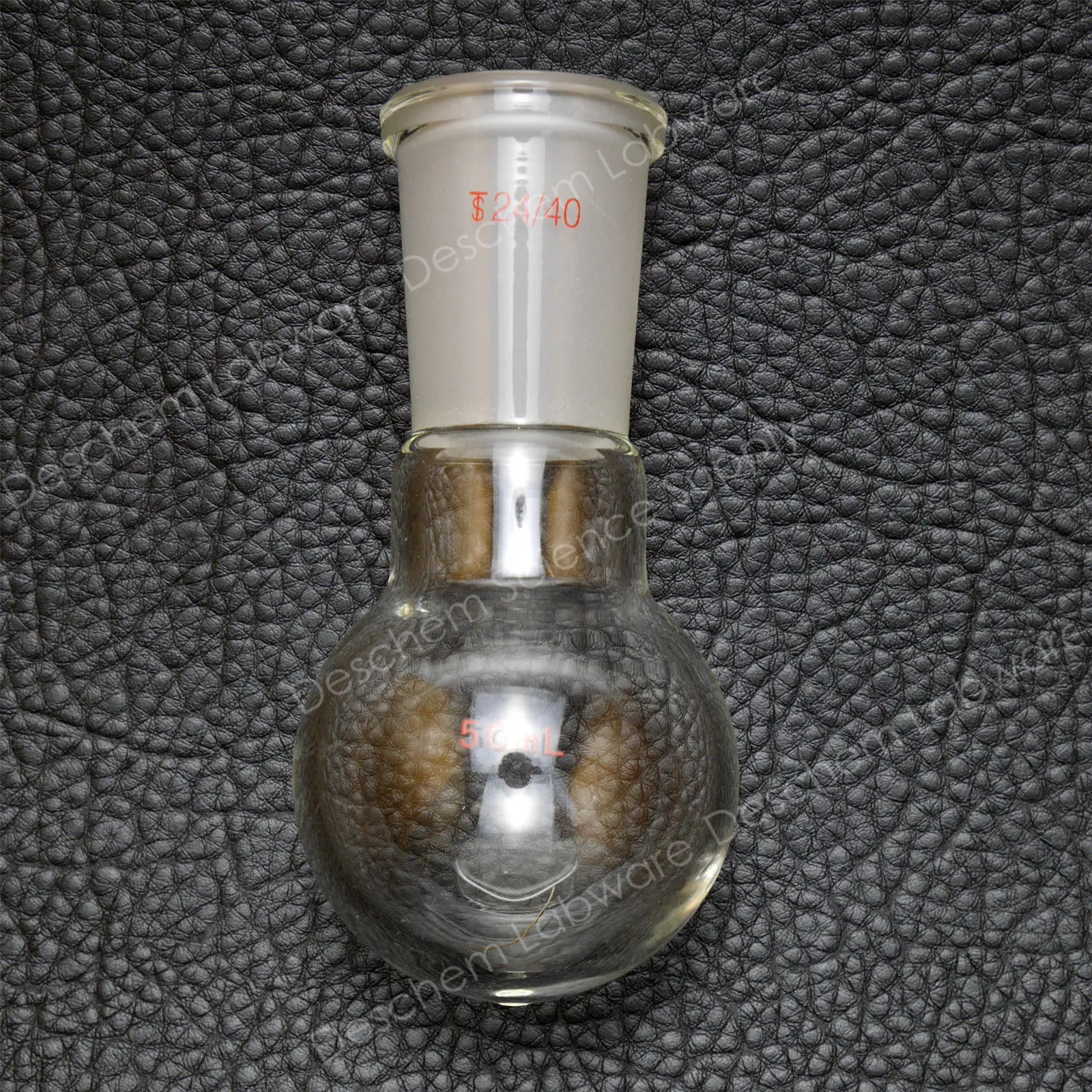 50 мл, 24/40, 1-Neck, круглая Нижняя стеклянная колба, одиночная шея, лабораторная кипящая бутылка