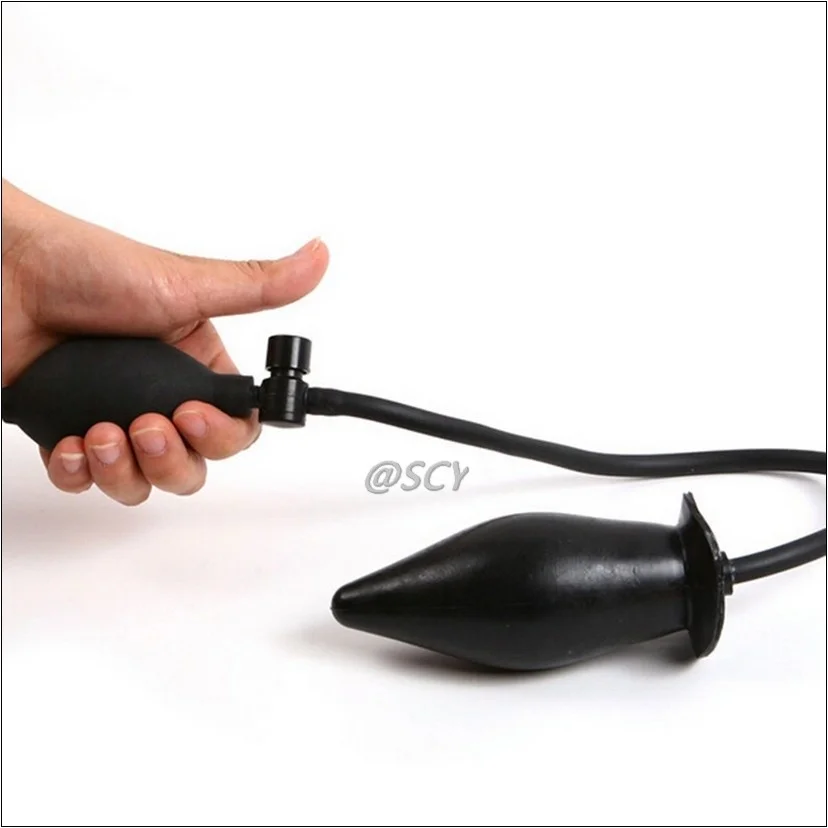 Sex Black Pneumatic Vibration Butt Plug Massager Expansion Inflatable Toy Dropshipping | Красота и здоровье