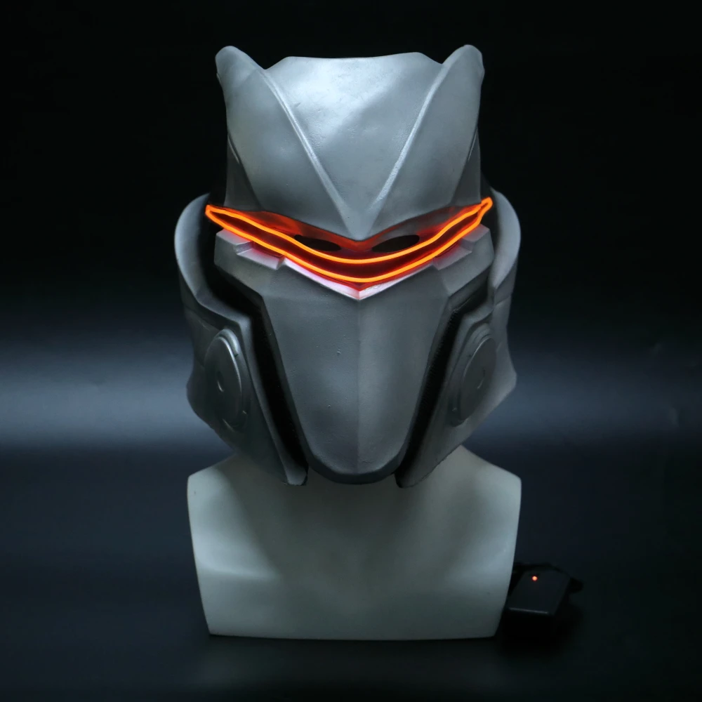 Маска Omega для игр с подсветкой латексная маска косплея Хэллоуина вечеринки