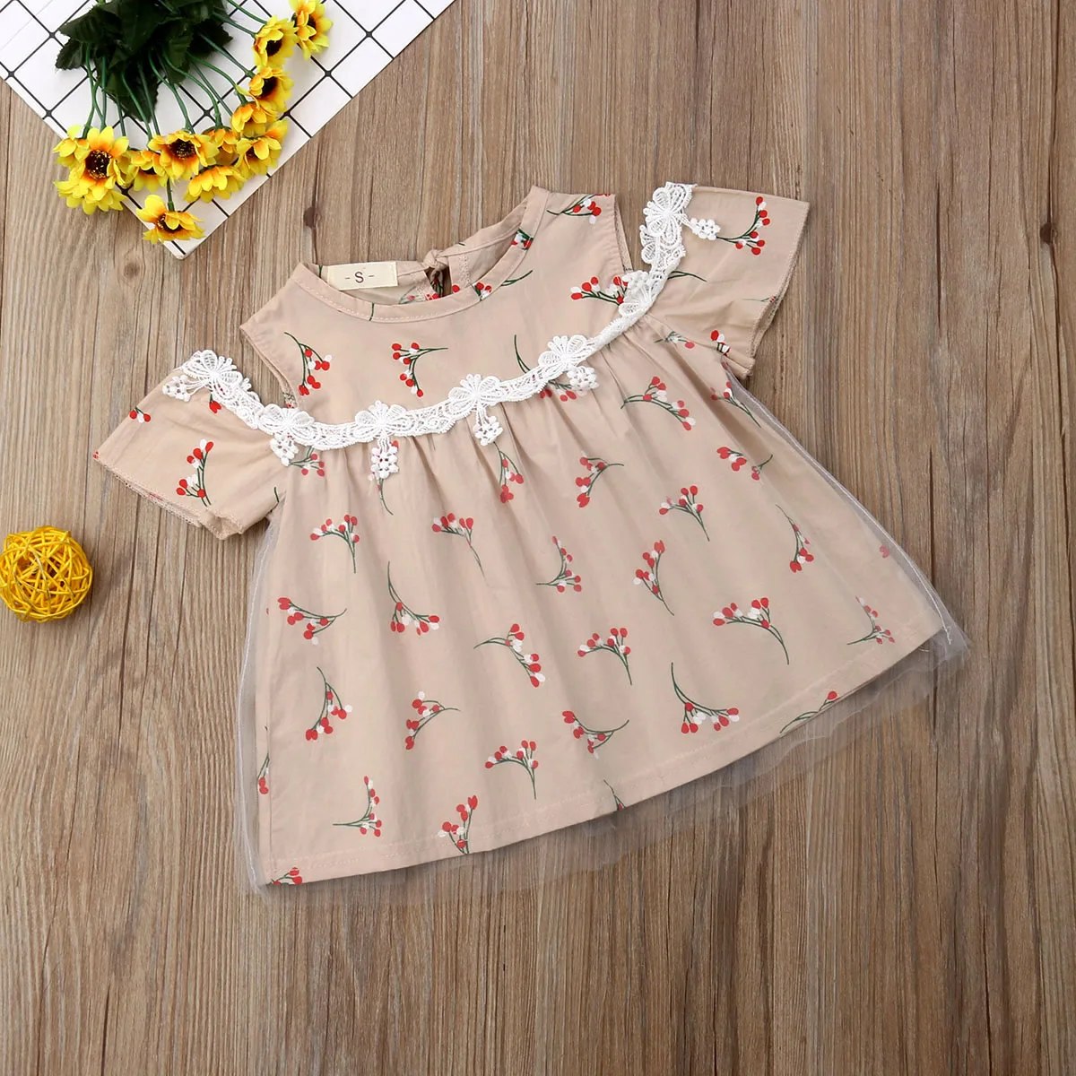 

Pudcoco Baby Girl Dress 6M-4Y Baby Girls Dress Toddler Princess Party Tutu Summer Floral Lace Tulle Dresses