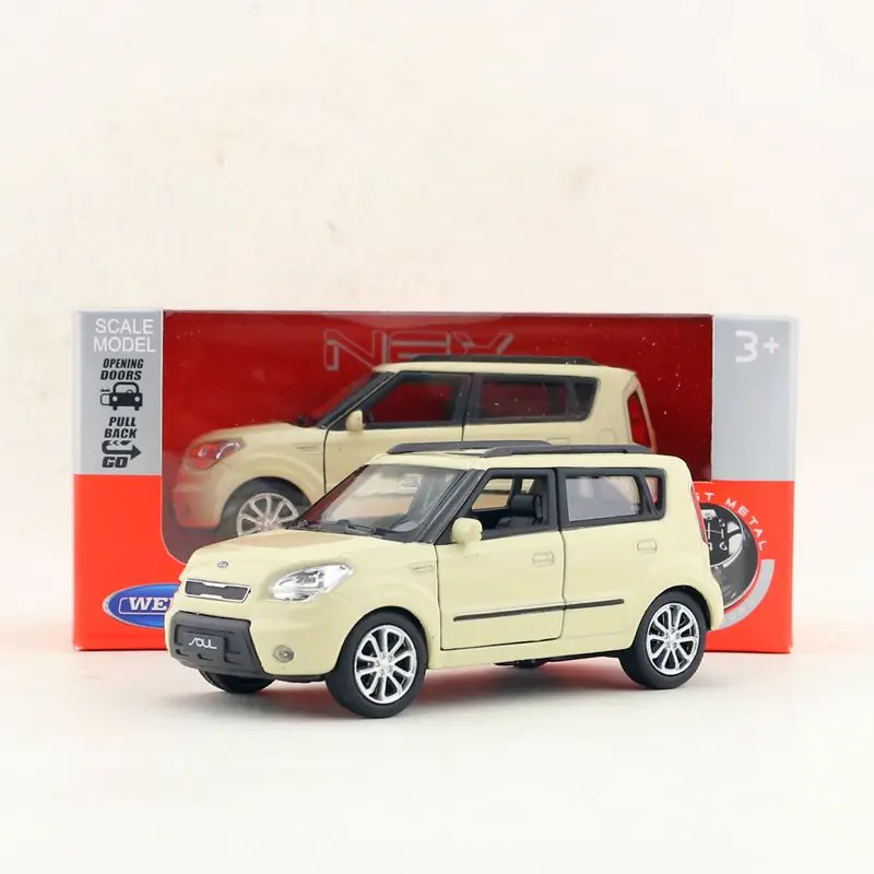 Литая металлическая модель Welly масштаб 1:36 классический внедорожник KIA Soul