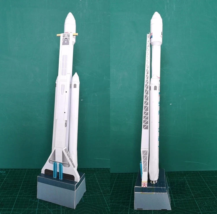 42 см 1:160 Spacex Falcon Heavy-duty Rocket 3d бумажная модель головоломка студент ручной класс Diy