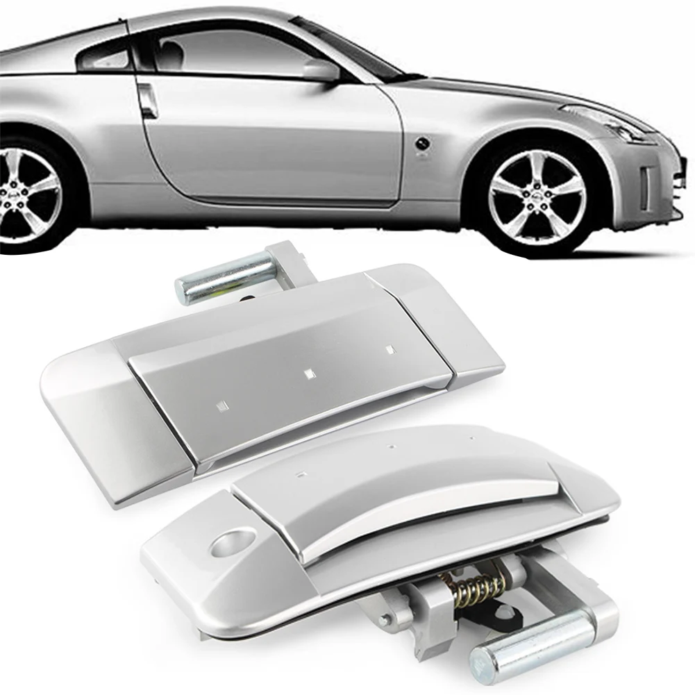 Внешний Silver дверные ручки для Nissan 350Z 2003 2004 2005 2006 2007 2008 2009 1 пара правой и левой