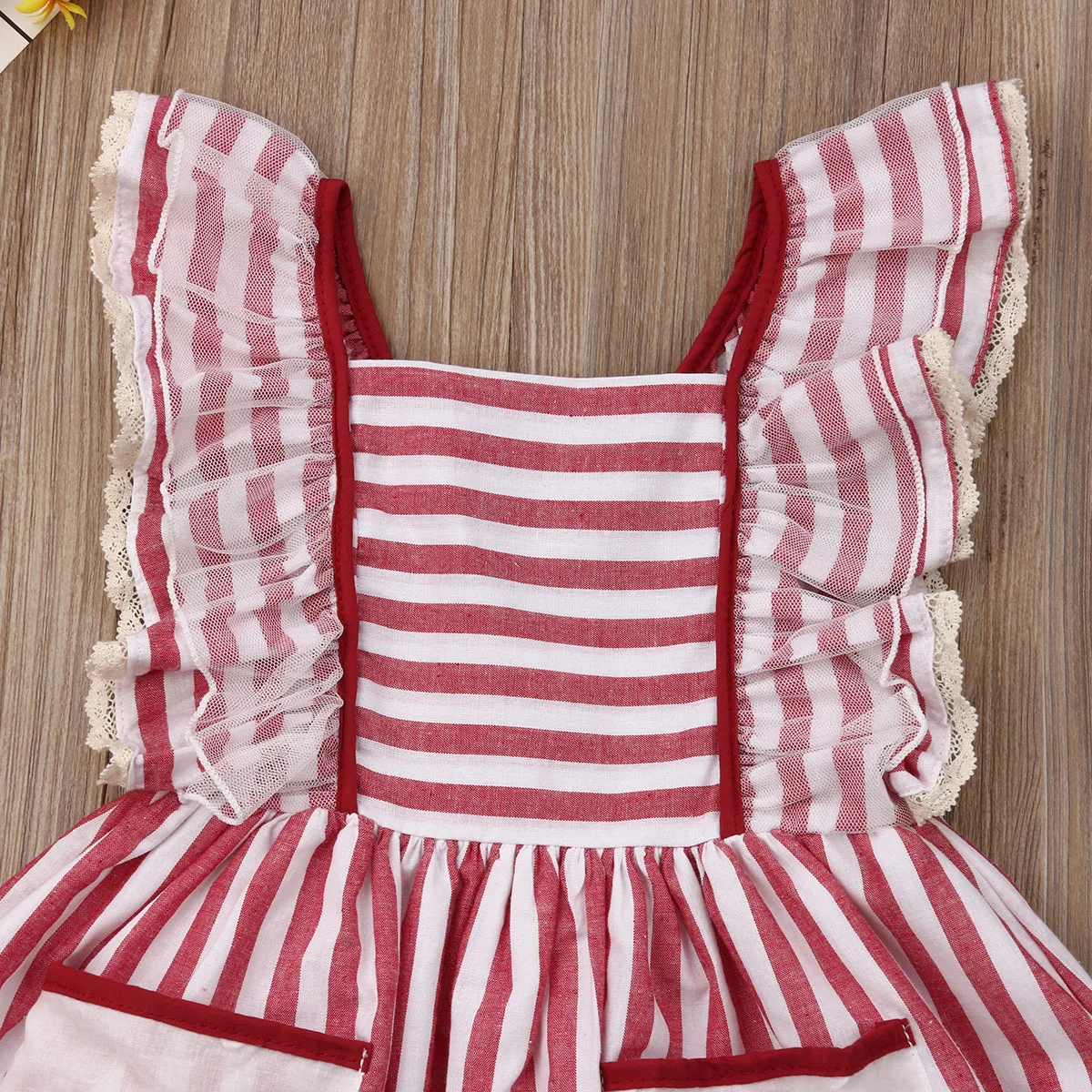 2019 Children Summer Clothing Kid Baby Girl Bridesmaid Tutu Lace Dress Ruffled Backless Princess Wedding Pageant Pocket | Детская одежда