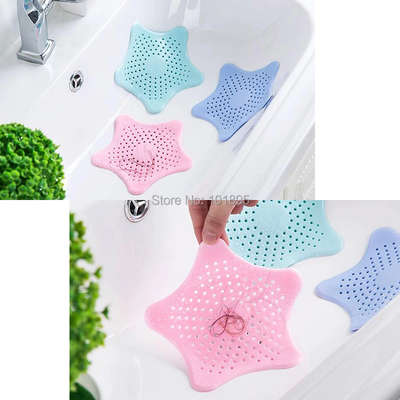

7 Colors of Silicone Pentagonal Starfish Sink Drain Filter