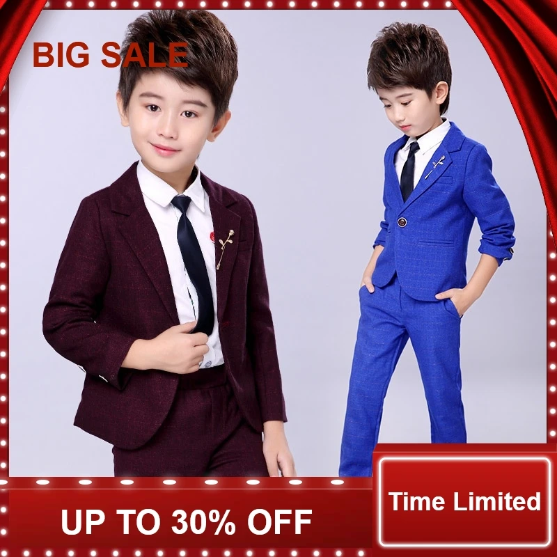 

Fashion Autumn/Winter Korean Style Boys Costume for Wedding Soft Top Quality Jacket Blazer Shirt and Trousers