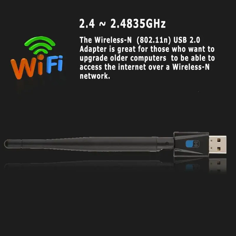 USB Сетевая карта беспроводной Bluetooth 4 0 WIFI стабильная передача черный двойной
