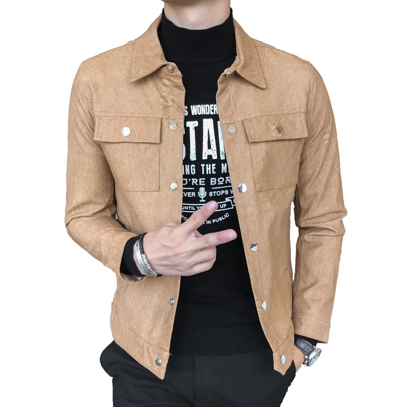 4 цвета Для мужчин s Искусственная кожа пальто Slim Fit из искусственной кожи Chaqueta Cuero