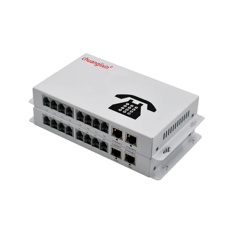 Chuanglixin 8 Ch PCM Telephone Fiber Optical Media Converter With 2 Ethernet port FC Single mode 20Km