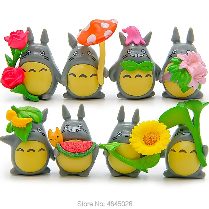 

16pcs Studio Ghibli My Neighbor Totoro Miniature Resin Action Figures Mini Garden Decoration Anime Figurines Dolls Kids Toys Set