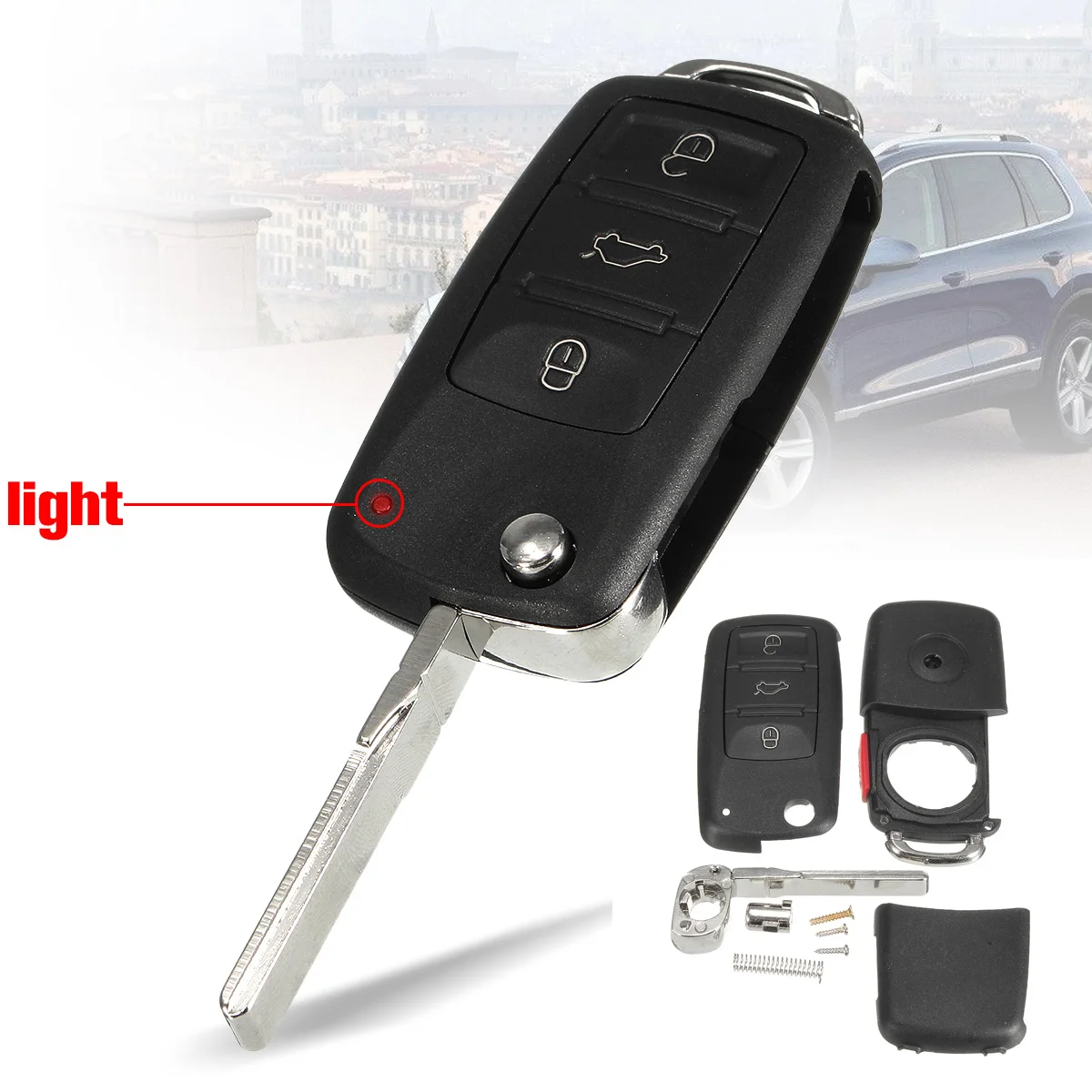 3 + 1 кнопка корпус автомобильного ключа дистанционного управления чехол Uncut Blade