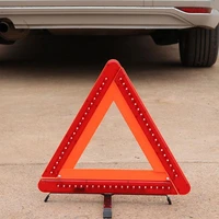abs non slip led light car tripod auto reflective warning triangle sign parking safety sign