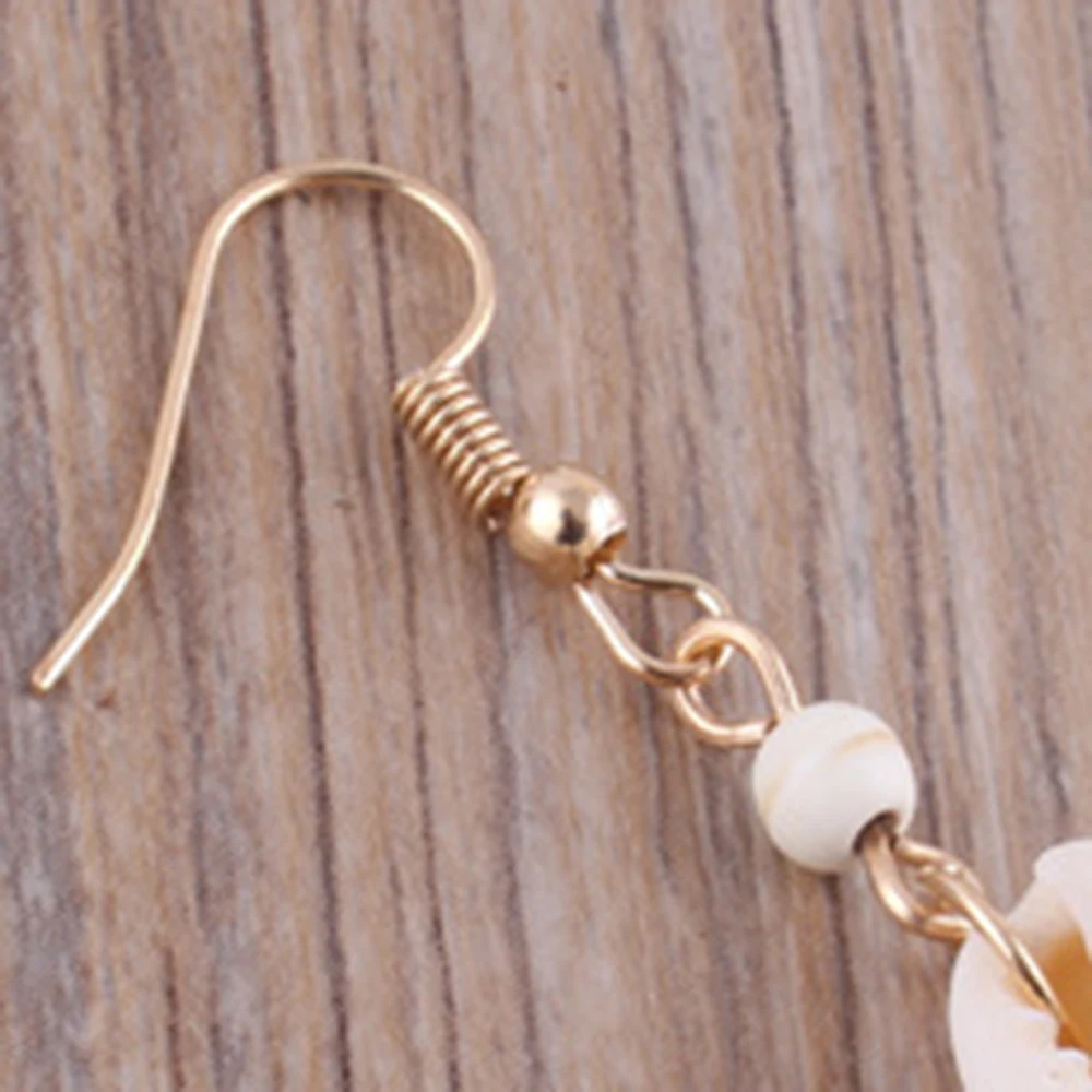 1 пара женские натуральные серьги капли из ракушки Ретро стиль модные богемные