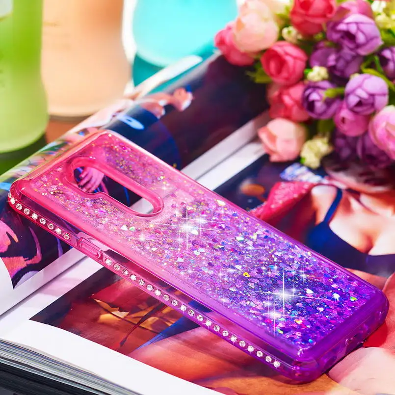 Quicksand ювелирный чехол для телефона LG G7 ThinQ динамический Жидкий блеск Любовь