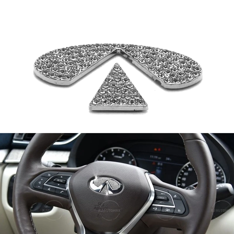Рулевое колесо KJAUTOMAX для Infiniti FX35 FX37 QX70 QX80 Q30 Q50 G35 G37 блестящий логотип алмазная