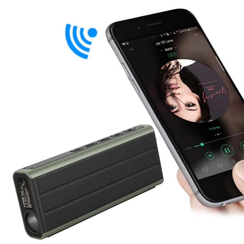 2x5 Вт супер бас открытый 4 2 Bluetooth динамик сильная Светодиодная лампа 4400 мАч