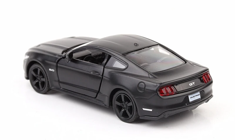 1:36 сплав Матовый Черный Ford Mustang Тяговый ретро автомобиль игрушечный