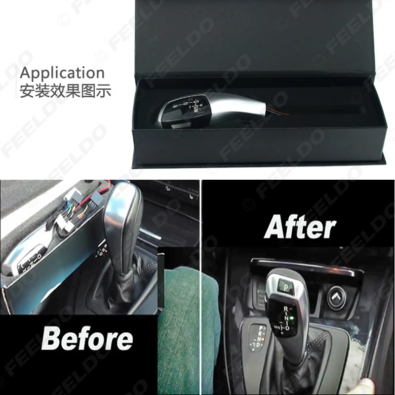 FEELDO Upgrade To LHD LED Электронная ручка переключения передач для BMW E46 2D Facelifted/E46 4D Pre facelift