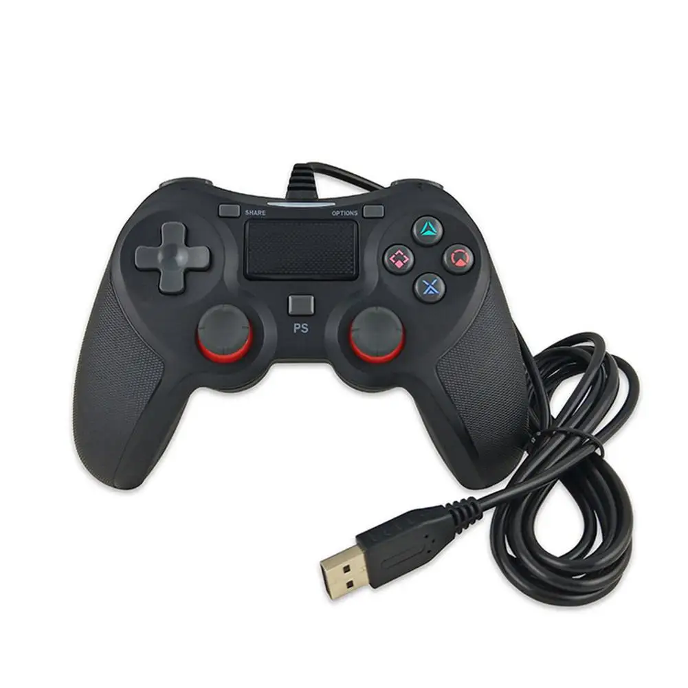 Портативный PS4 проводной контроллер usb геймпад с двойной вибрации для Playstation 4