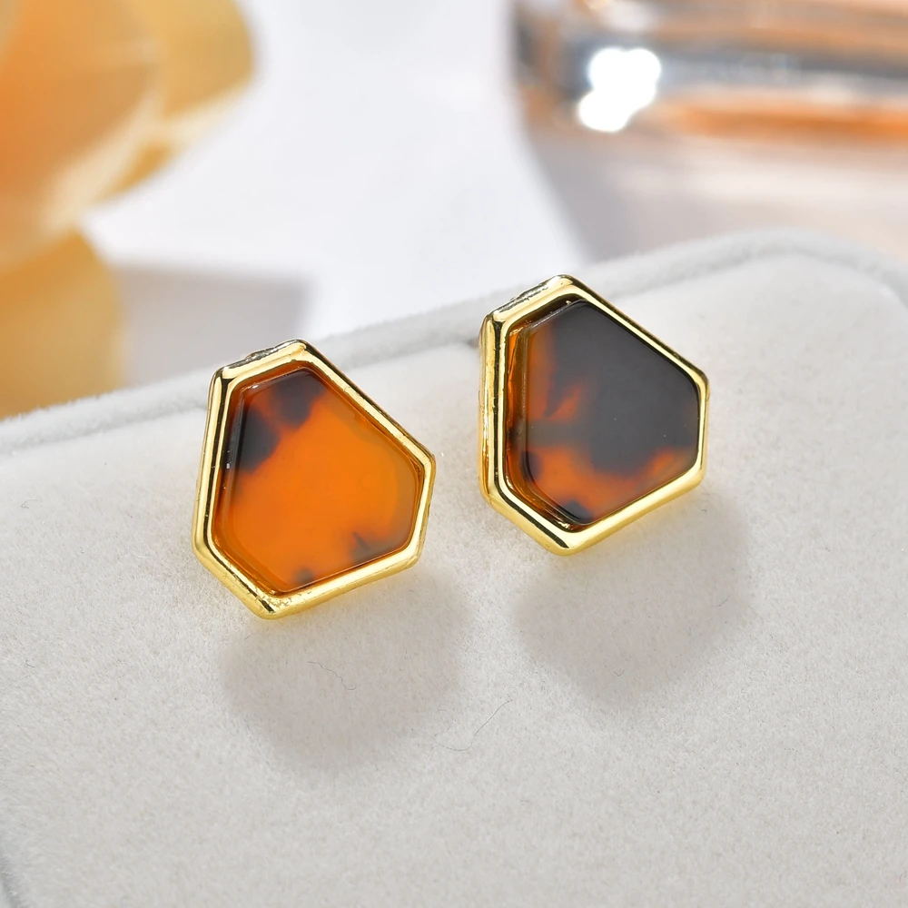 Женские серьги из акриловой смолы с леопардовым принтом ацетатные в форме сердца