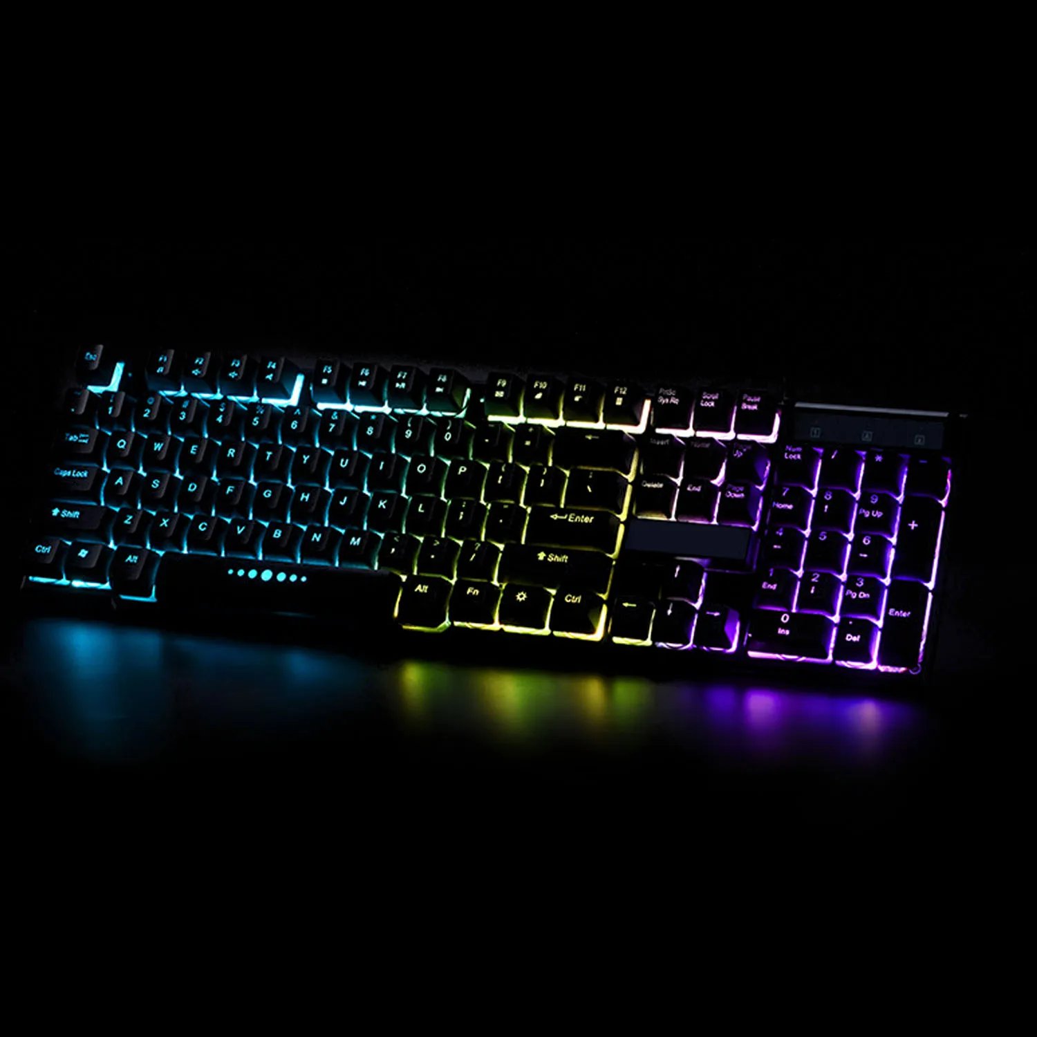 Vococal LED 104 клавиши игровая клавиатура с подсветкой геймер USB Проводная для
