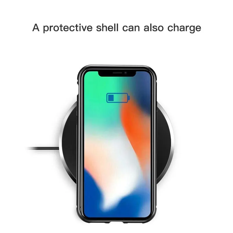 Magnetic Adsorption Case for iPhone 8 Plus 7 6S 6 Tempered Glass Back Cover Apple X XS Max XR Full Protective |
