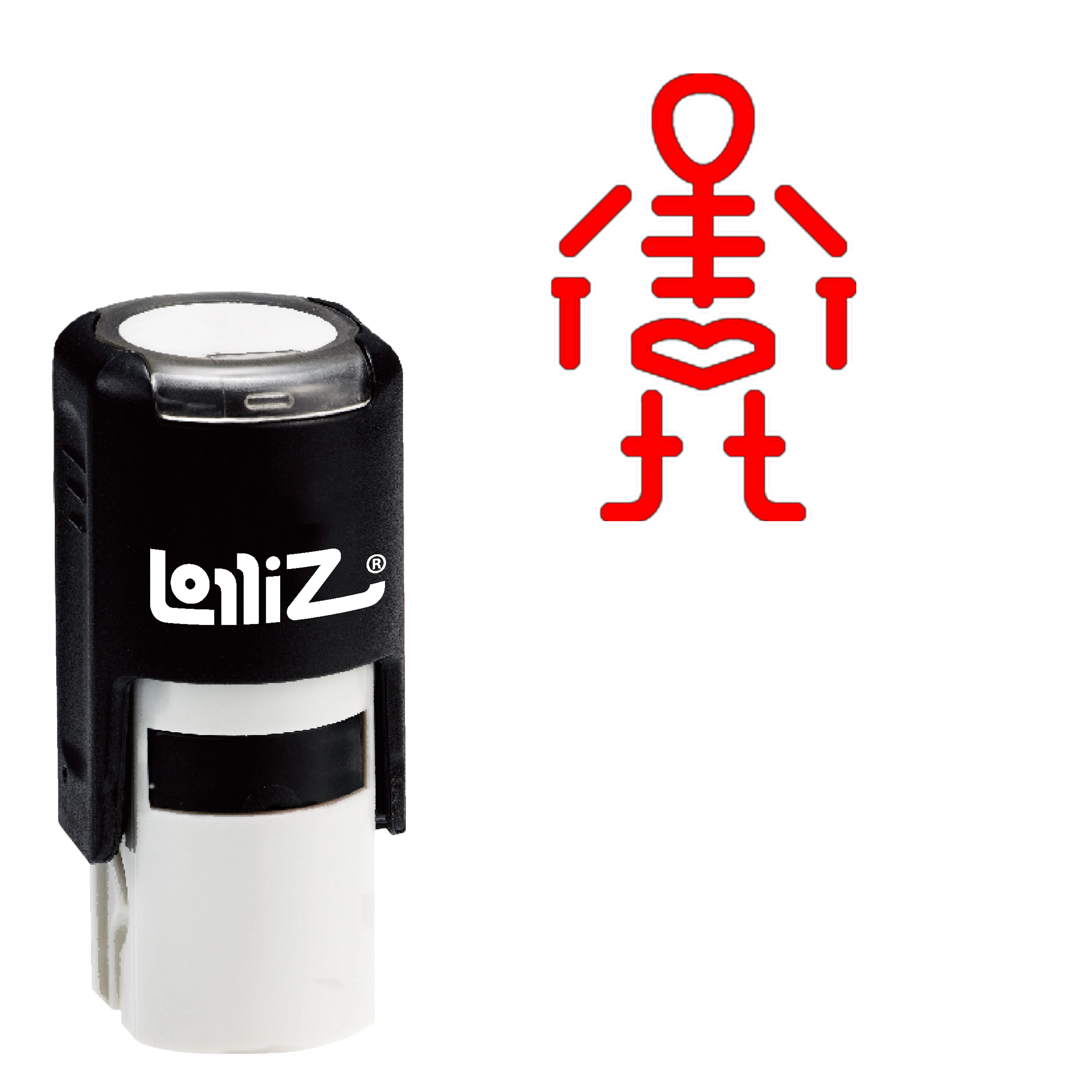LolliZ Skeleton Self-Inking Rubber Stamp - Modern Symbol Series