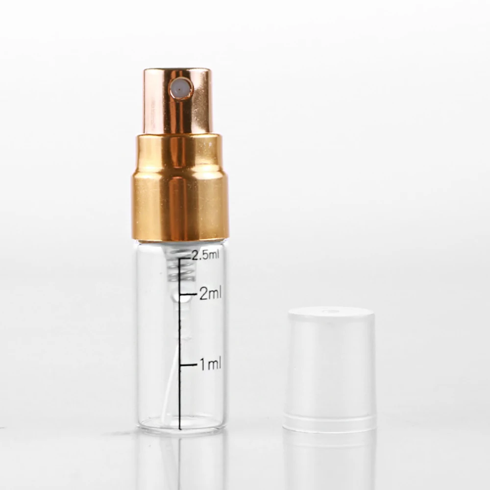 Scale/Transparent luxury perfume packaging 2ML 3ML 5ML glass bottles perfume atomizer pump bottles