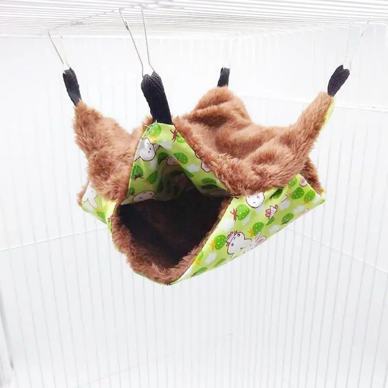 Теплый двухслойный Антресольный гамак для маленьких питомцев подвесной